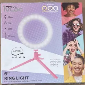 04067 Vivitar 81066 Ring Light 6 Inch Ivlog Usb Powered With 3 Modes