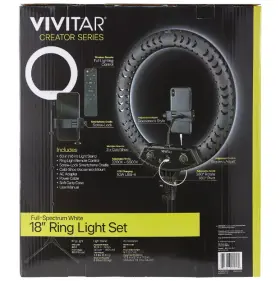 Vivitar 914129816100 18-inch Led Ring Light Adjustable 63-inch Tripod Stand With Phone #3