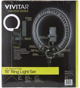 Vivitar 914129836528 18-inch Led Ring Light Adjustable 63-inch Tripod Stand #3