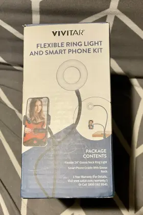 Vivpc001-blk Vivitar Ring Light Flexible And Smartphone Kit - E2e #3
