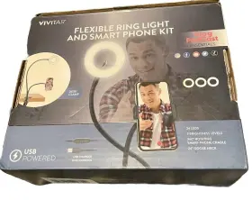 Vivpc001-blk Vivitar Ring Light Flexible And Smartphone Kit - E2e