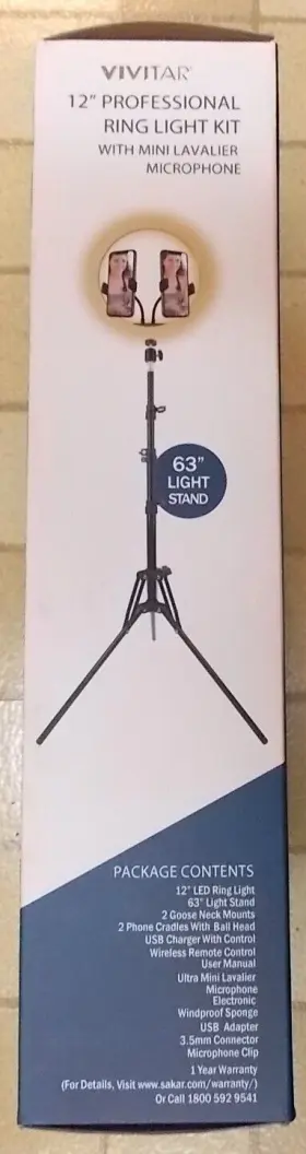 Vivrl1263mic Vivitar 12 Inch Professional Ring Light Kit With Microphone #2