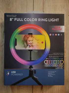 Vivrlrgb8-noc Vivitar Full-color Ring Light 8 Inch