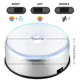 Yb7850 Watris Veiyi 4 Inch Led Colorful Rotating Display Base Light Crystal Di #2
