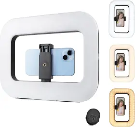 Wbloomsi 445049016057 Ring Light For Phone With Video Rig Led Kit 8000mah Battery Bluet