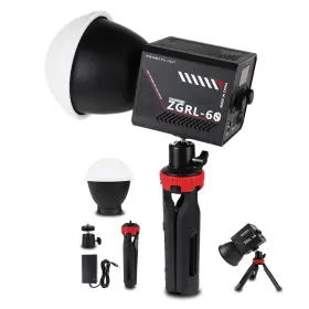 Dj-008 Wbloomsi 60w Handheld Portable Led Video Light Mini Dual Color Temperature Cob Cont Inch