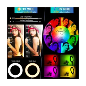 Wy-we-10 Weeylite 18 Inch Rgb Ring Light App Control With Stand And Ph #2