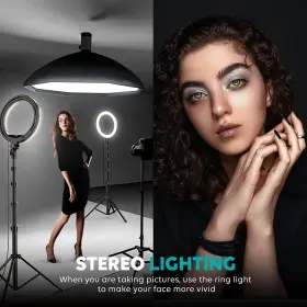 Weilisi 445031457455 10 Inch Selfie Ring Light With Tripod Stand 72ftft Tall And Phone Holder 38 Co #3
