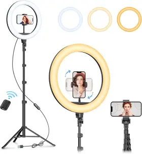 Weilisi 643556928963 12 Inch Selfie Ring Light With 63 Tripod Stand Dimmable Led Wit