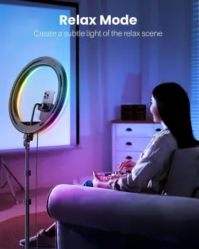 Holders38 Weilisi 761344531963 12ftft Ring Light With Stand 72ftft Tall And 2 Phone Color Modes #2