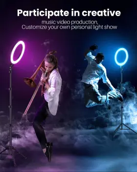 Holders38 Weilisi 761344531963 12ftft Ring Light With Stand 72ftft Tall And 2 Phone Color Modes #3