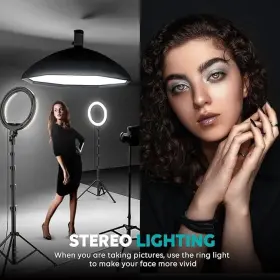 Weilisi 761344532144 10 Inch Rgb Led Selfie Ring Light With Tripod Stand 72ftft Tall And Phone Holder #3