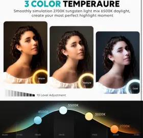 B0881f5tnn Weilisi 10 Inch Selfie Ring Light-tripod Stand 72ftft Tall-phone Holder-38 Color Modes #2