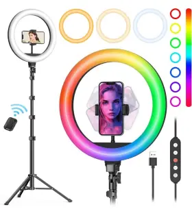B0881f5tnn Weilisi 10 Inch Selfie Ring Light-tripod Stand 72ftft Tall-phone Holder-38 Color Modes