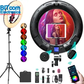 Weiying 313107158162 18 Inch Rgb Ring Light App Control With Stand And Phone Holder/r