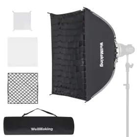 Mx-02-60x60-4k Wellmaking Rectangular Softbox 60 X 90cm/23.6 Inch 35.4 Studio Soft Box With Diffusers/h
