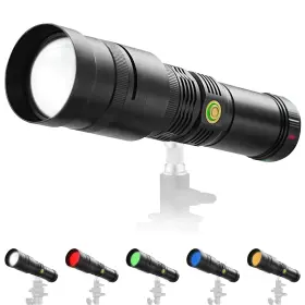 S-a40pro Wellmaking 40w Led Photography Flashlight Optical Glass Lenses 7800mah Aluminum Alloy P