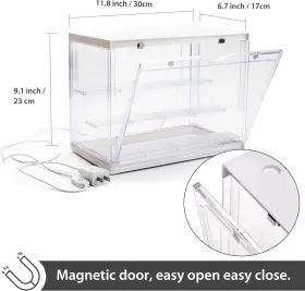 W-toy-2022011801 Welloux Transparent Showcase Box With 4000k Natural White Stylish Lighting System #2