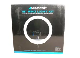4450-westcott Westcott 18-inch Bi-color Led Ring Light Kit With Batteries And Stand