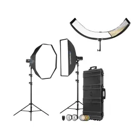 5715m-westcott Westcott Fj400 Ii Strobe 2 Light Location Hard Case Kit With Trigger Bundle