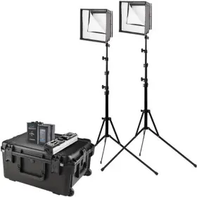 45318 Westcott 7657 Mint Flex Cine Bi-color Led 2-light Travel Kit With 26v Batt. #45318