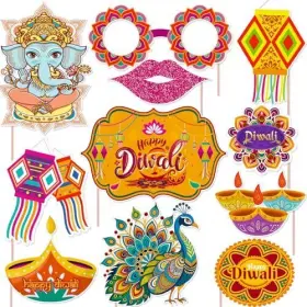 Wps0026 Wilburies Diwali Decorations Photo Booth Props Decor Party Kit #2