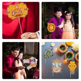 Wps0026 Wilburies Diwali Decorations Photo Booth Props Decor Party Kit #3