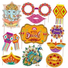 Wps0026 Wilburies Diwali Decorations Photo Booth Props Decor Party Kit