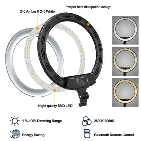 E010010 Wisamic Ring Light Kit 18 Inch 55w Led With Tripod Stand And Phone Ho #2