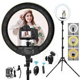 E010010 Wisamic Ring Light Kit 18 Inch 55w Led With Tripod Stand And Phone Ho