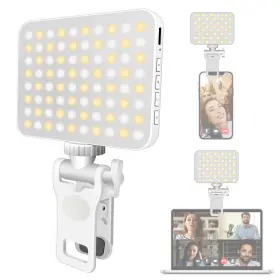 Wisiny 694743762419 80 Led Rechargeable Selfie Light For Phone Clip On High Power Portable