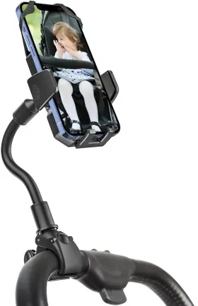 Wy-gn-sph-01 Woleyi Gooseneck Stroller Phone Holder Cell Mount Pole Clamp For Ba... Fast Ship