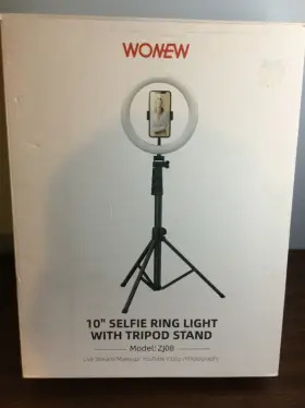 Zj08 Wonew 10 Inch Selfie Ring Light Tripod Stand For Streaming Make-up Photo Video