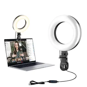 Wowcati 666186944981 Clip On Ring Light For Laptop Video Conference Lighting With 3 Color Modes