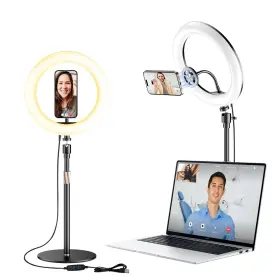 Wowcati 766646601178 Desk Ring Light With Magnetic Phone Stand For Zoom Meetings Lights