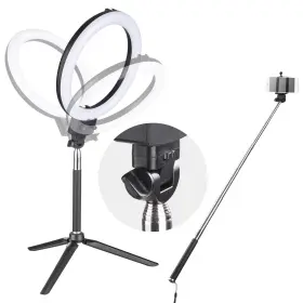 01rlk005-led-8in Xcceries 8 Inch Led Ring Light Tripod Stand With Phone Holder For Selfie Desktop Makeup Live