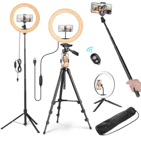 Xcceries 767571306695 2pcs 12 Inch Led Ring Light Dimmable Tripod Stand Phone Holder Photo Makeup Video #2