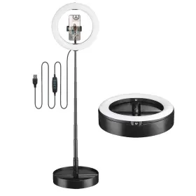 Xcceries 767571306718 2 Pack 10 Inch Foldable Led Ring Light Dimmable Selfie Makeup Live Youtube #2