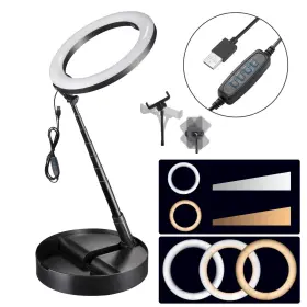 Xcceries 767571306718 2 Pack 10 Inch Foldable Led Ring Light Dimmable Selfie Makeup Live Youtube #3