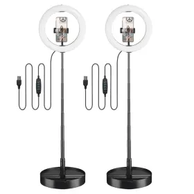 Xcceries 767571306718 2 Pack 10 Inch Foldable Led Ring Light Dimmable Selfie Makeup Live Youtube