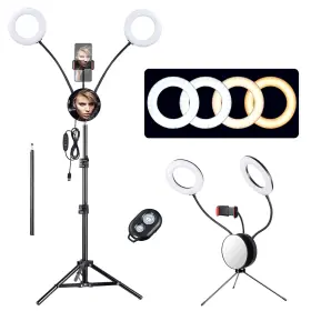 Xcceries 767571306725 2x 7 Inch Dual Led Ring Light 4 Tripod Stand For Makeup Video Live Vlog Influencer #2