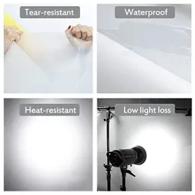 Gel-20 Xikurie Lighting Diffusion Film Sheet 6 Packs Kit 15x19inches/ 40x50cm Diffuser Filter #3