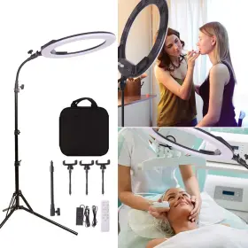 Xp-01 Xpaisyqc 38w 18 Inch Bi-color Dimmable Led Ring Light Beauty Kit With Tripod Wi
