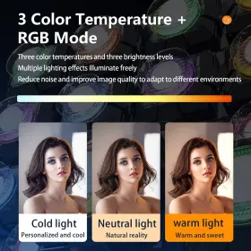 Xpesuvc 749676638048 Portable Selfie Light 82 Led 3 Modes And Rgb Rechargeable L #2
