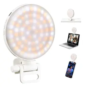 Md-01 Xrdkj Selfie Light Clip On Rechargeable 360 90 Adjustable 12 Level Brig
