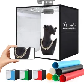 Lb161216in Yanuoda 10 Photography Light Tent Kit With 40 Led Lights And 6 Backdrops