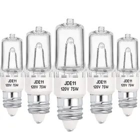 Jde11 Ybek 787874733226 75w 120v Halogen Bulb T4 Mini Candelabra Base Warm White 2800k Dimmable