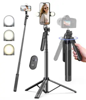 351423 Yeaki 71 Inch Phone Tripod For Iphone With Fill Light And Rechargeable Remote Al