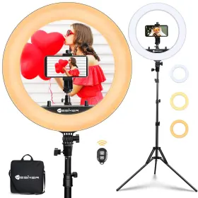 Yesker 840323946988 Ring Light 18 Inch With Stand Tripod Big Selfie Ringlight Adjustable 6000k Di