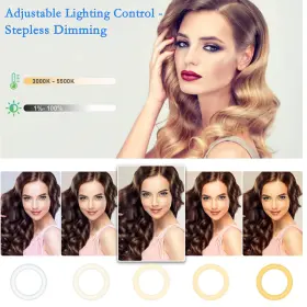 Ys-rlk-01-005-0001 Yessources 8 Inch Led Ring Light Lamp Tripod With Phone Stand For Selfie Vedio Live 5500k #3